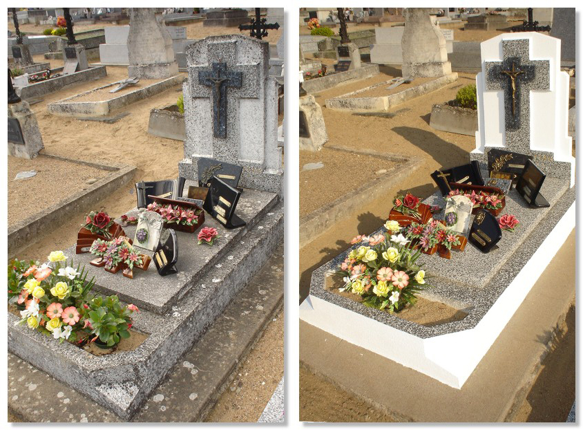 Nettoyage d'une tombe