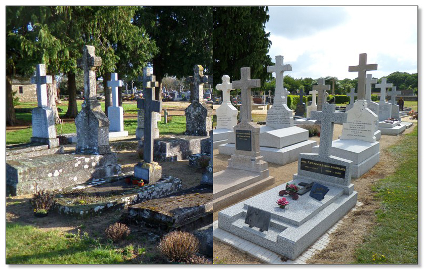 Nettoyage d'un ensemble de tombe